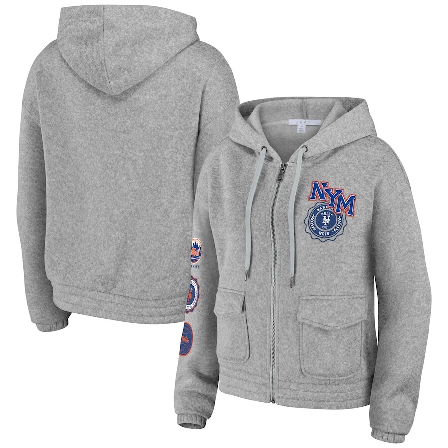 

Толстовка на молнии WEAR by Erin Andrews New York Mets, серый