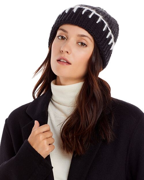 

Вязаная шапка с манжетами Whipstitch AQUA, цвет Black