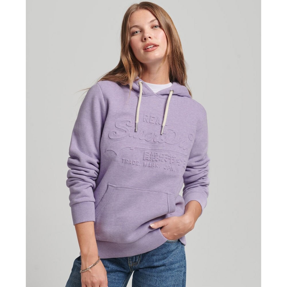 

Худи Superdry Vintage Logo Emboss, фиолетовый