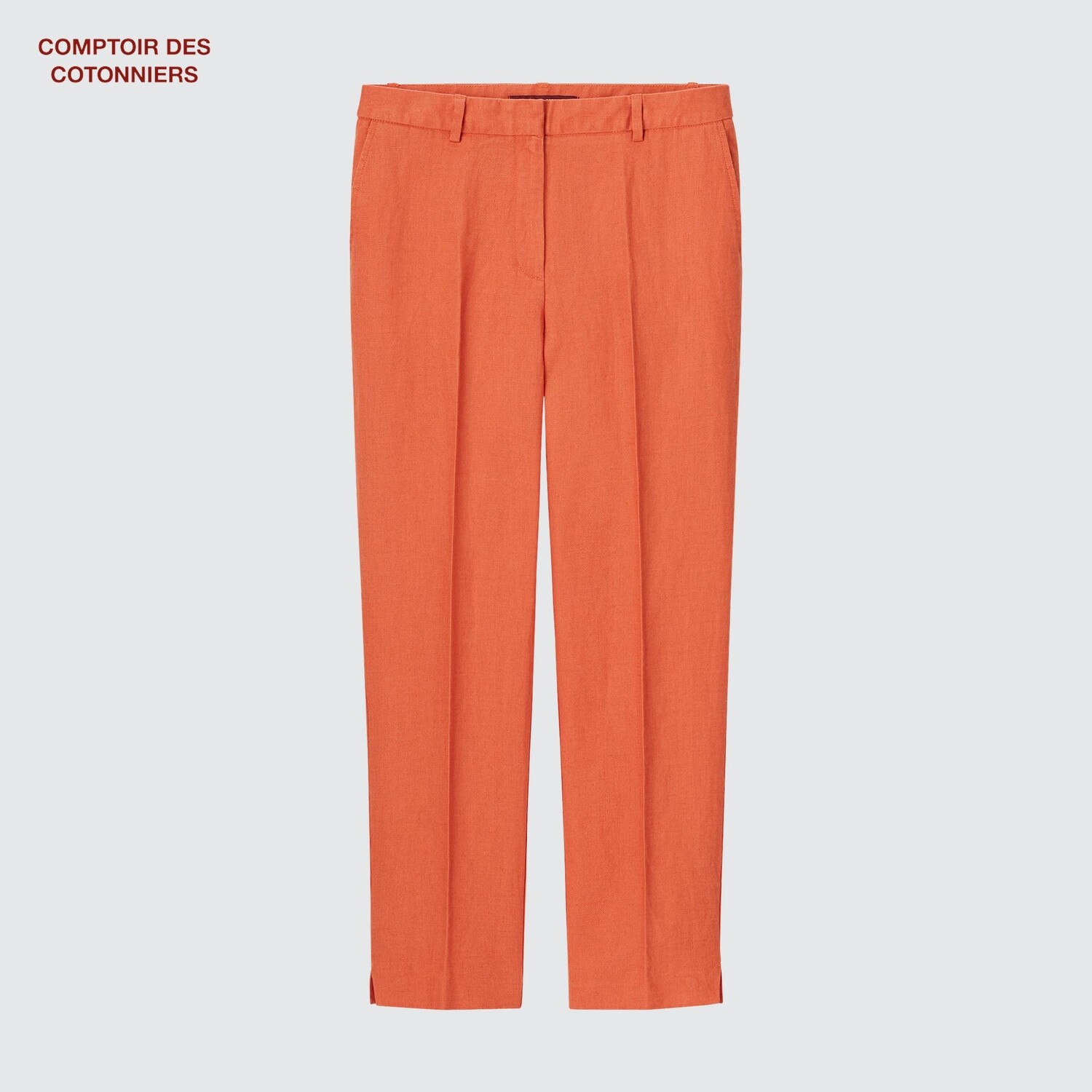 

Брюки UNIQLO Comptoir de Cotonnier льняные зауженные, оранжевый