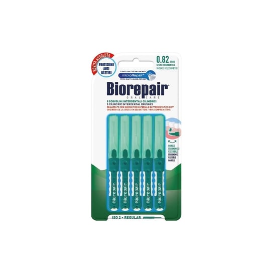 цена Биорепайр, стандартные цилиндрические щетки для чистки межзубных промежутков, 5 шт., Biorepair