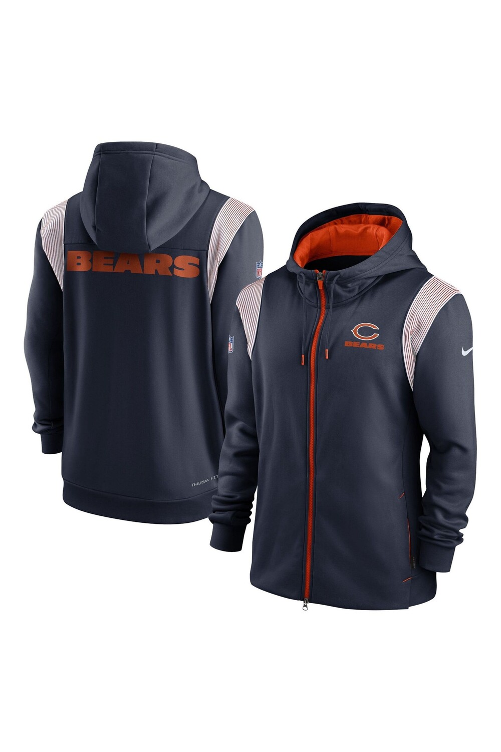 

Молния Nike Polar Fanatics Chicago Bears Sideline Thermaflex Nike, синий