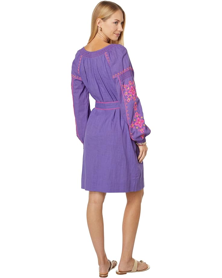 цена Платье Lilly Pulitzer Cammie Long Sleeve Embroidery, цвет Mystical Purple