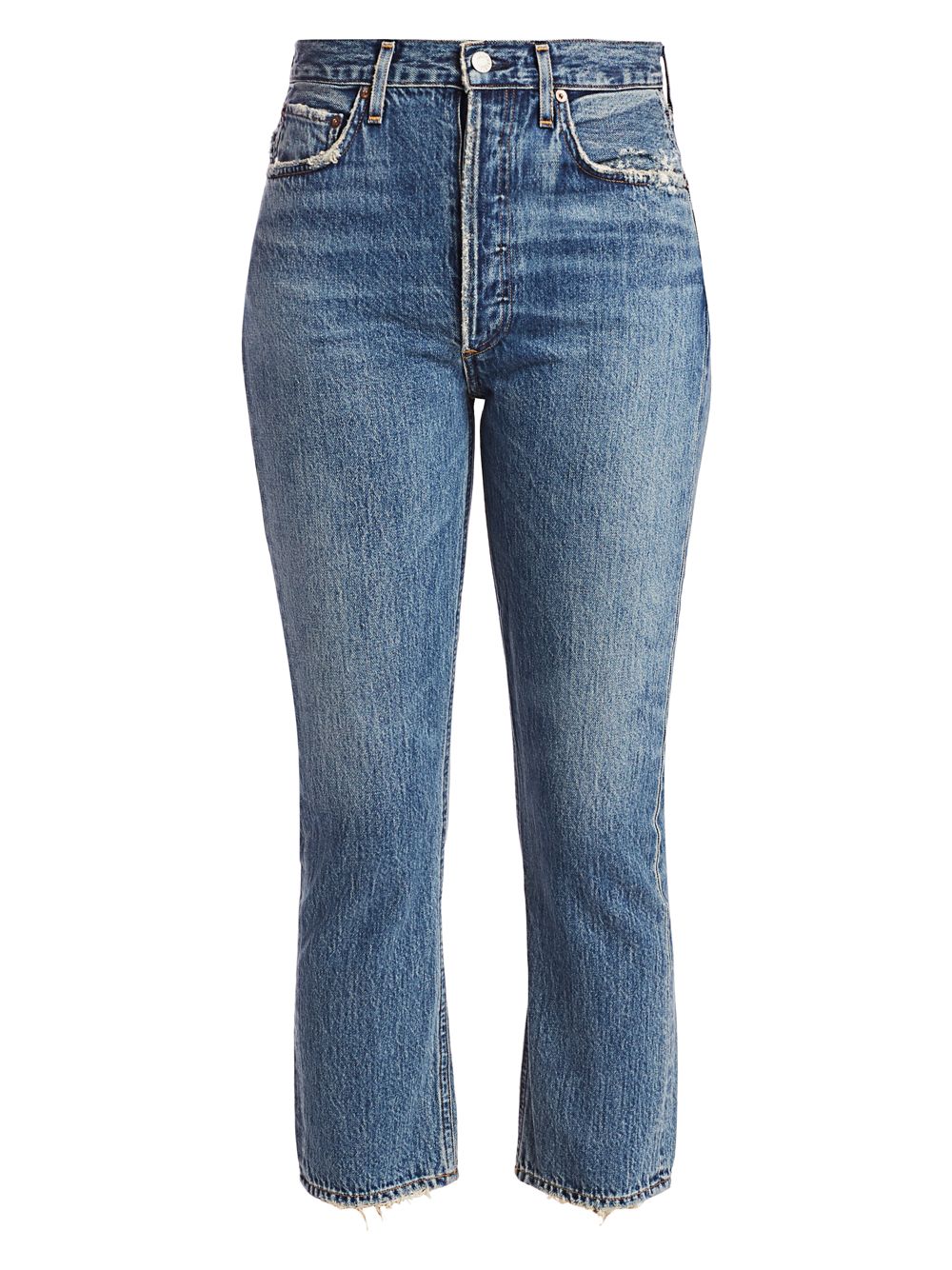 Прямые джинсы до щиколотки со средней посадкой Riley AGOLDE джинсы agolde harper прямые со средней посадкой синий