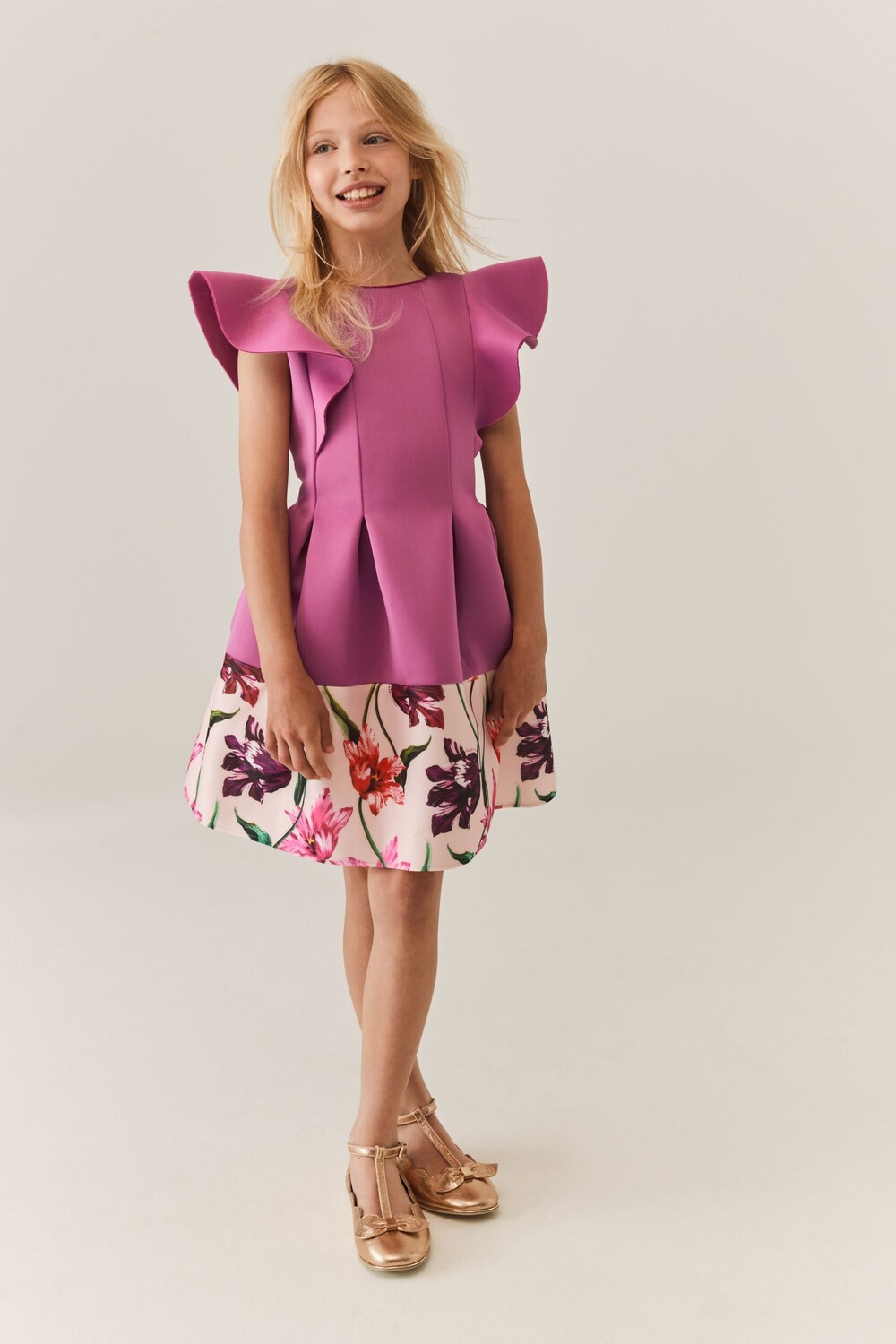 

Платье со вставками из ткани скуба Baker by Ted Baker, фиолетовый