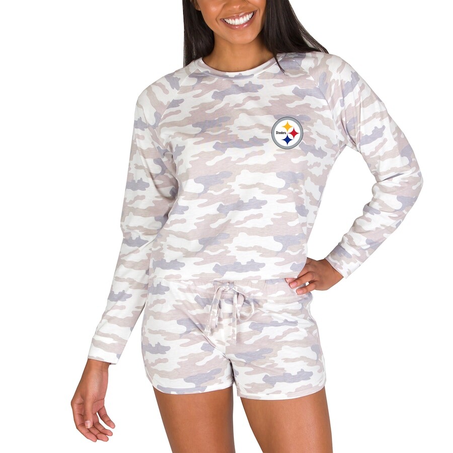 

Пижамный комплект Concepts Sport Pittsburgh Steelers, камуфляж