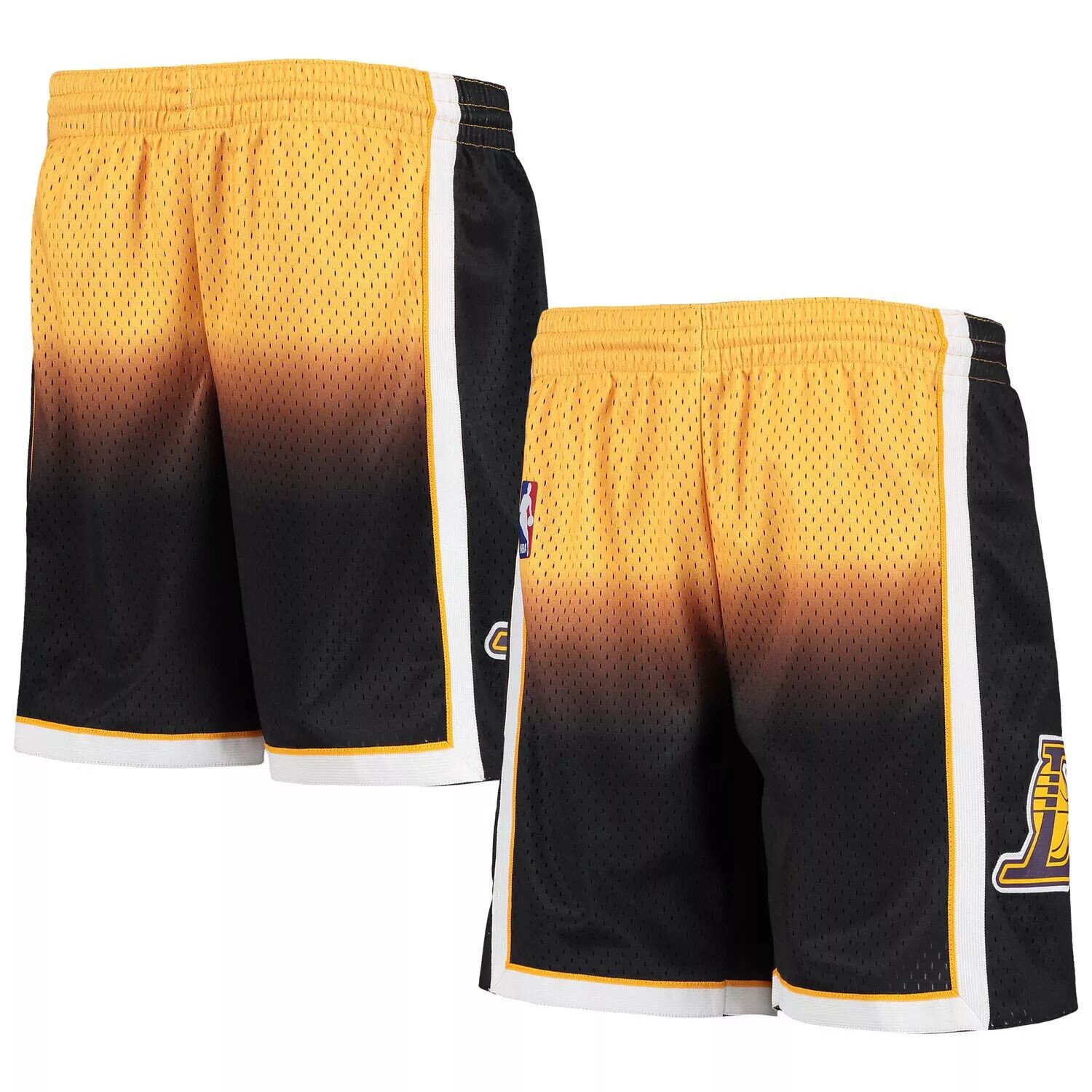 

Молодежные шорты Mitchell & Ness Black/Gold Los Angeles Lakers Hardwood Classics Fadeaway Reload 3.0 Swingman Unbranded