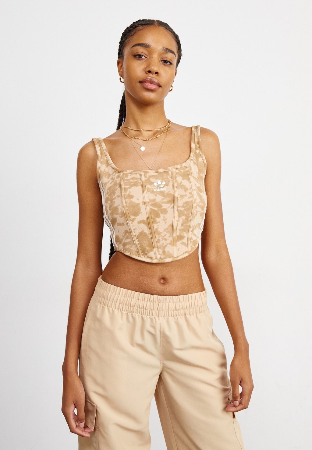 

Топ Corset adidas Originals, цвет magic beige/cardboard