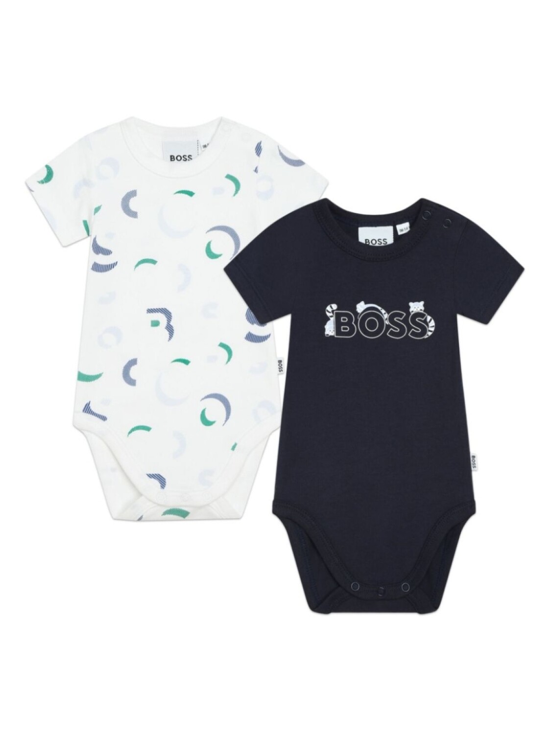 

BOSS Kidswear комплект из двух боди с логотипом, белый