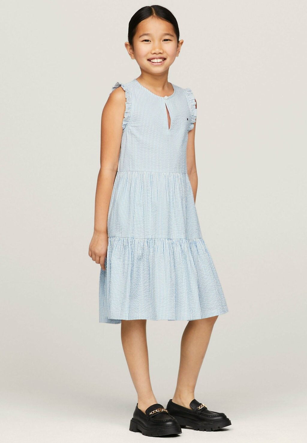 

Дневное платье SEERSUCKER RUFFLE TIERED Tommy Hilfiger, цвет blue spell stripe