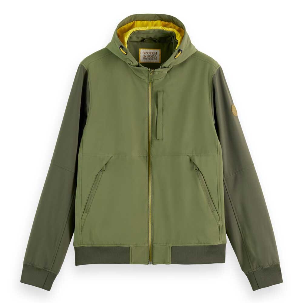 

Куртка Scotch & Soda Hooded Colourblock, зеленый