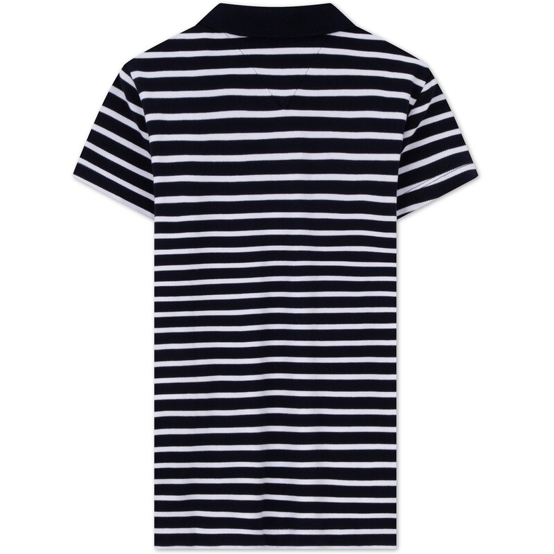 

Женская рубашка-поло Tommy Hilfiger, цвет Black and white striped FAP