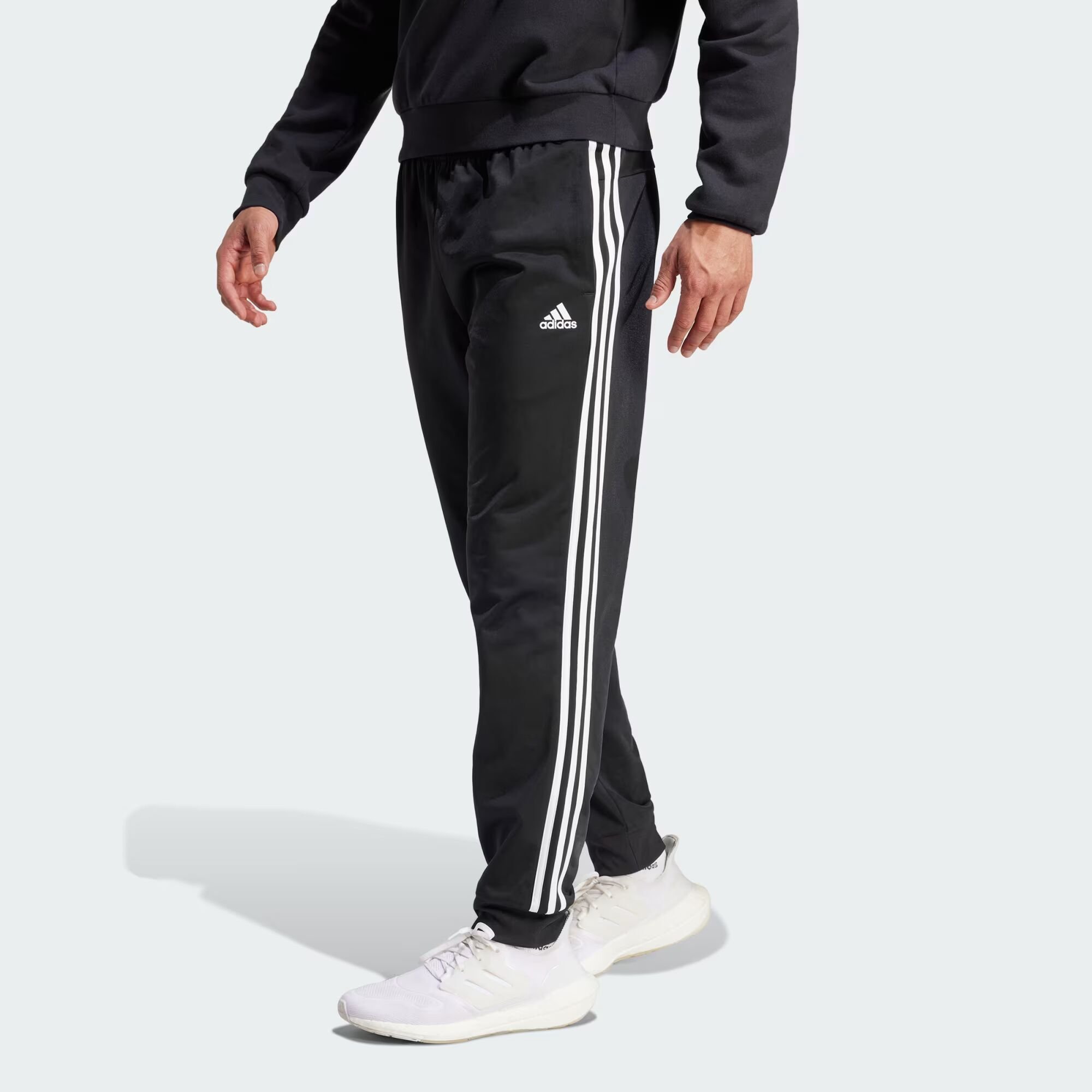 

Зауженные спортивные брюки с тремя полосками Essentials Warm-Up Adidas, цвет Black/White