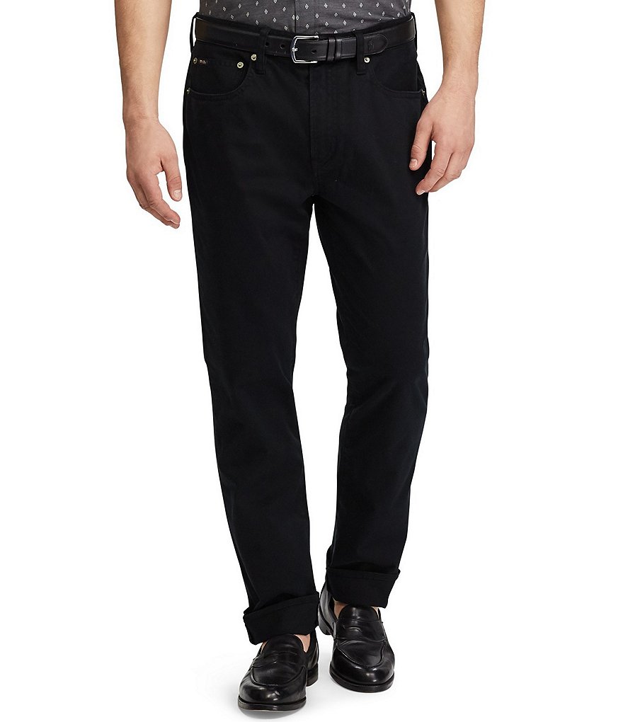 Атласные эластичные брюки узкого кроя Polo Ralph Lauren Varick, черный