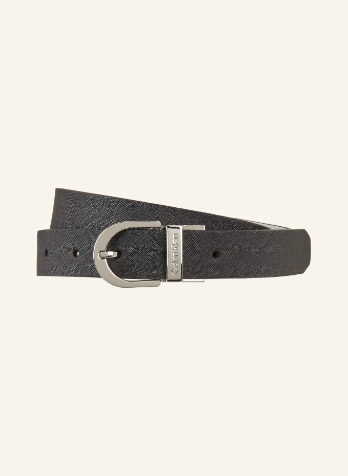 

Ремень из сафьяновой кожи Calvin Klein, черный