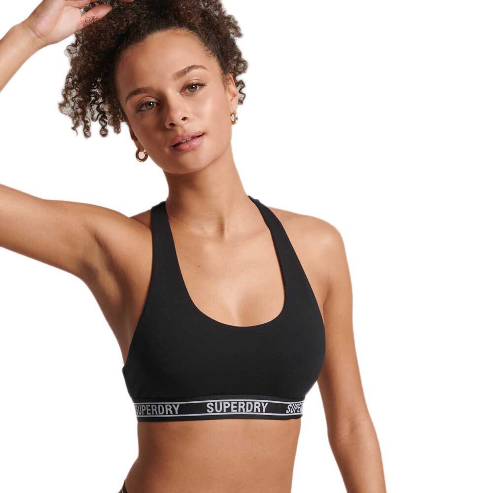

Бюстгальтер Superdry Large Logo Croplette NH, черный