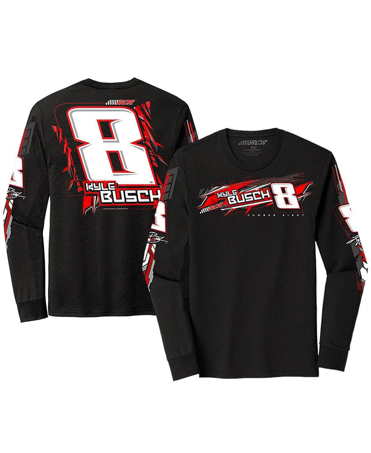 

Мужская черная футболка с длинным рукавом Kyle Busch Extreme Richard Childress Racing Team Collection, Черный