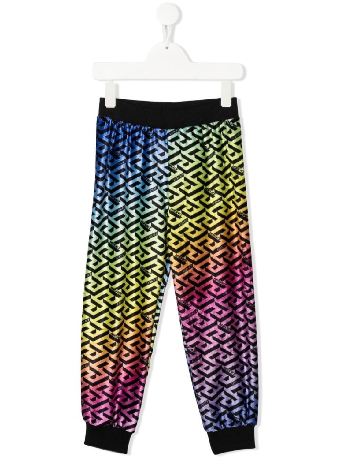

Versace Kids спортивные брюки с принтом La Greca, синий