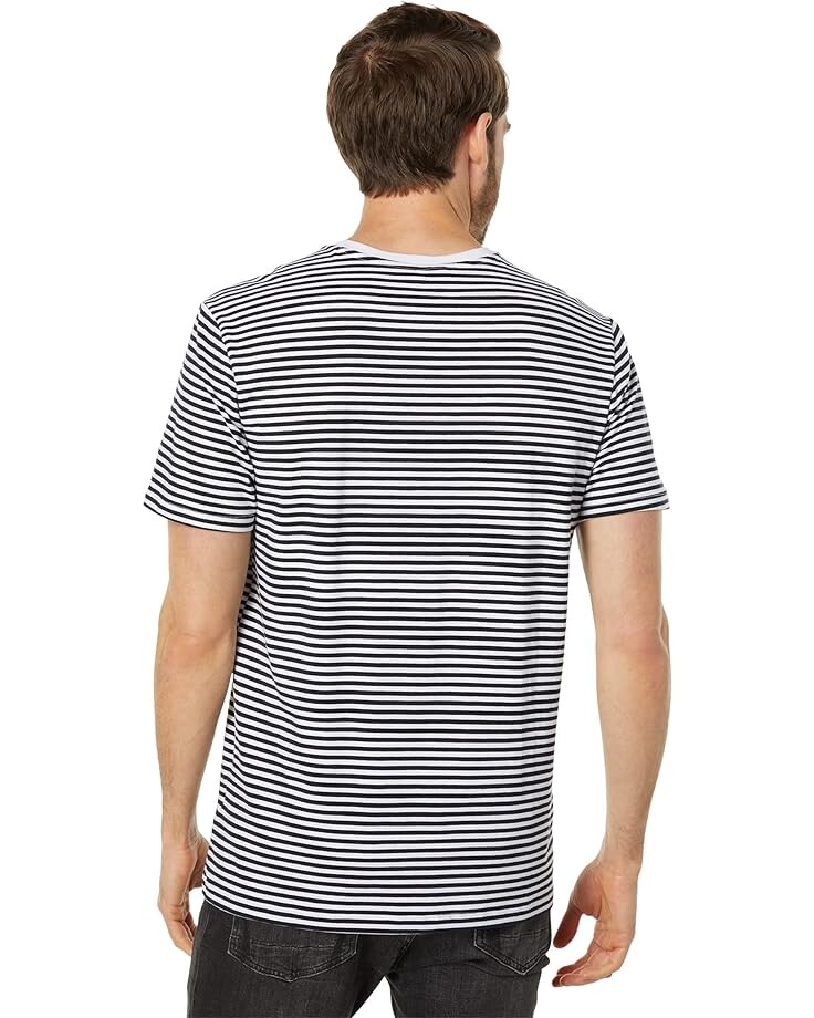 

Футболка U.S. POLO ASSN. Short Sleeve Yarn-Dye Stripe V-Neck Tee, белый