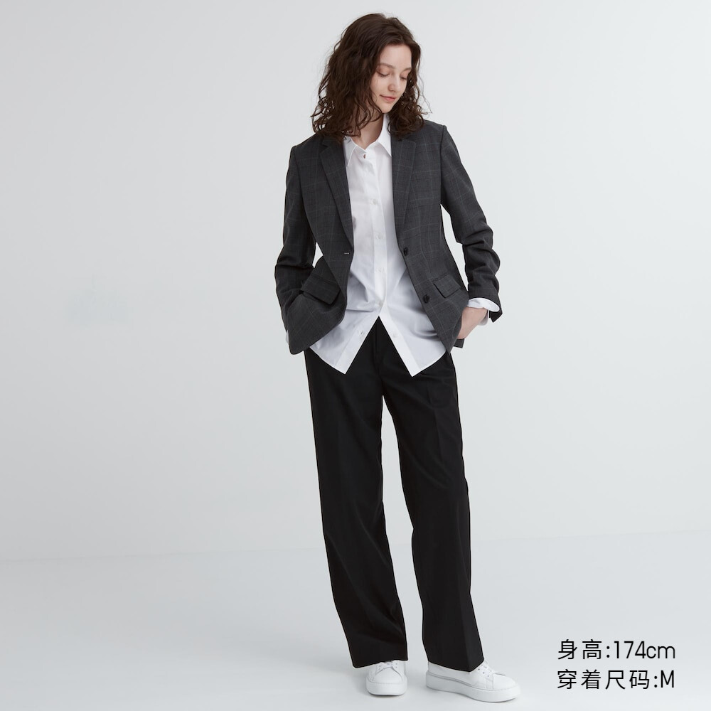 

Брюки Uniqlo широкие со складками, черный