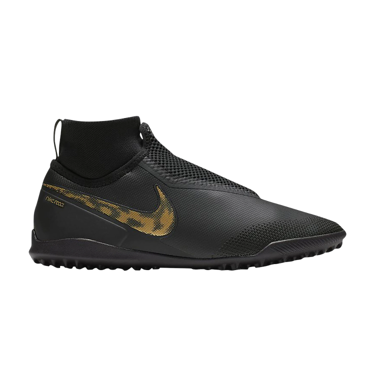 

Кроссовки Nike React Phantom Vision Pro DF TF 'Black Metallic Gold', черный