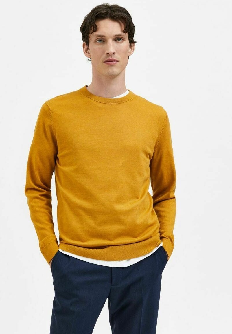 

Вязаный свитер SLHTOWN MAX CREW NECK B NOOS Selected Homme, цвет chai tea
