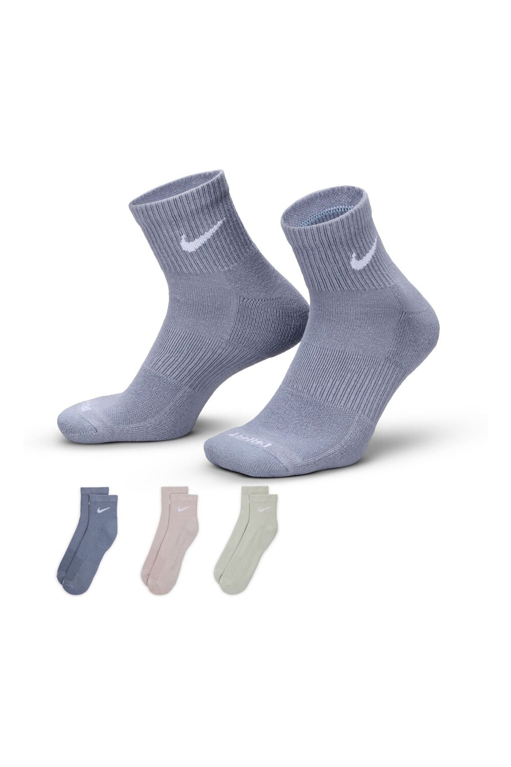 

Носки для тренировок на каждый день с мягкой подкладкой, 3 упаковки Nike, синий
