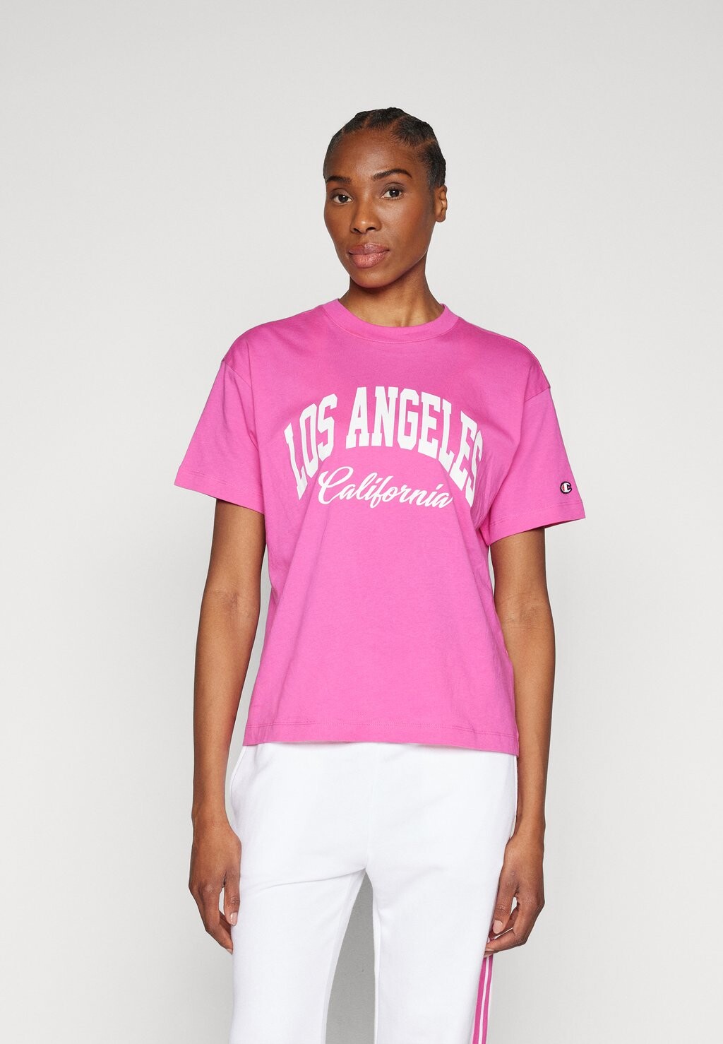 

Футболка с принтом AMERICAN HERITAGE CREWNECK Champion, цвет pink