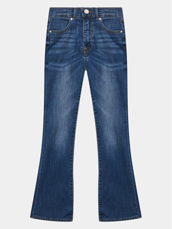 Джинсы клеш Guess, синий джинсы клеш guess полуприлегающие стрейч размер 27 29 синий