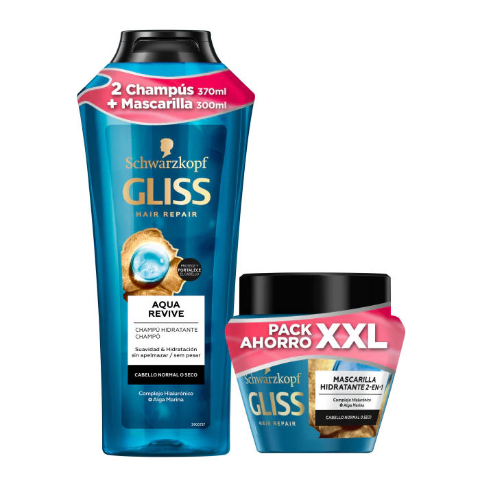 

Набор косметики Set Aqua Revive Champú + Mascarilla Gliss, Set 2 productos