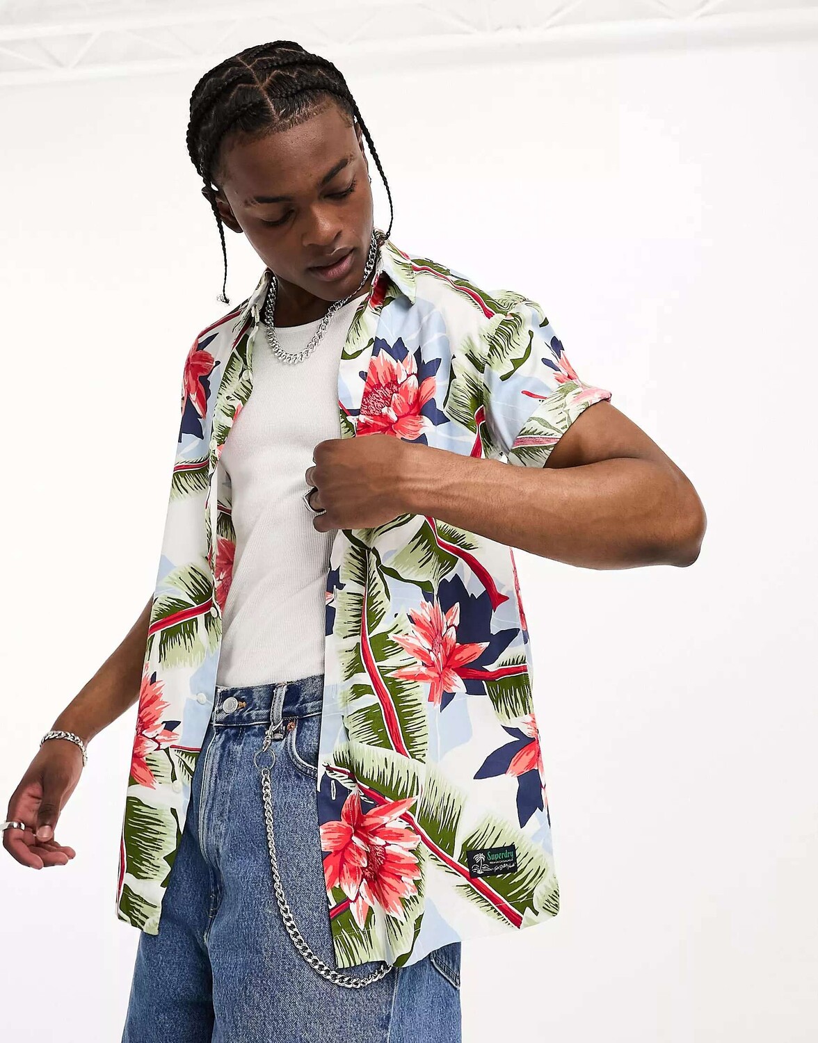 

Разноцветная винтажная гавайская рубашка с короткими рукавами Superdry