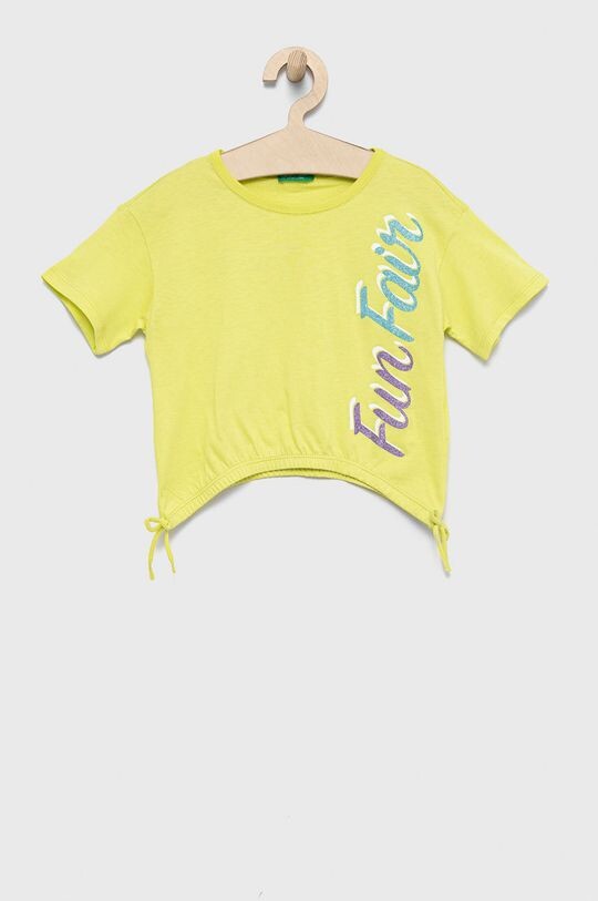 

Хлопковая футболка для детей United Colors of Benetton, зеленый