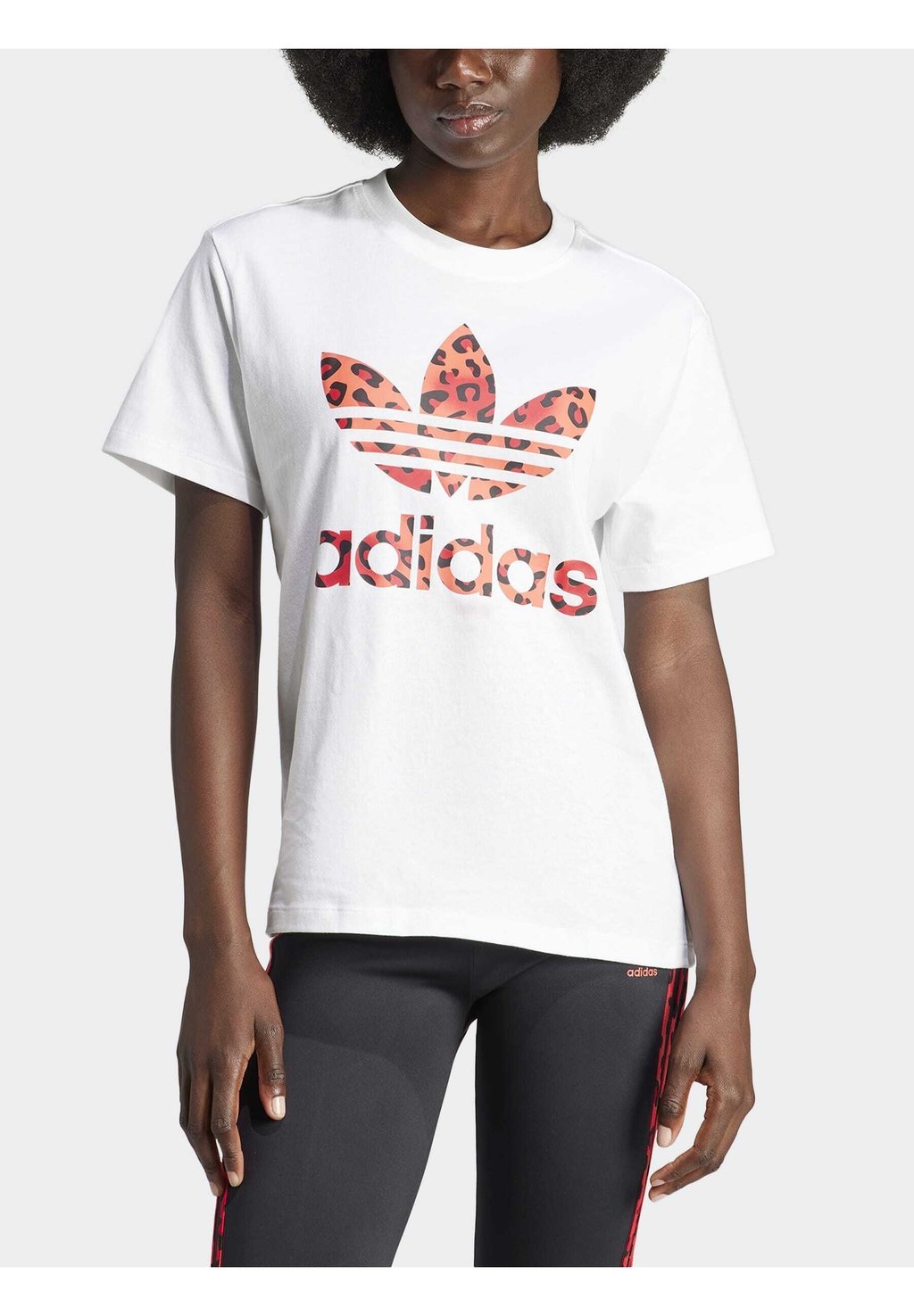 

Футболка с принтом Trefoil Tee adidas Originals, белый