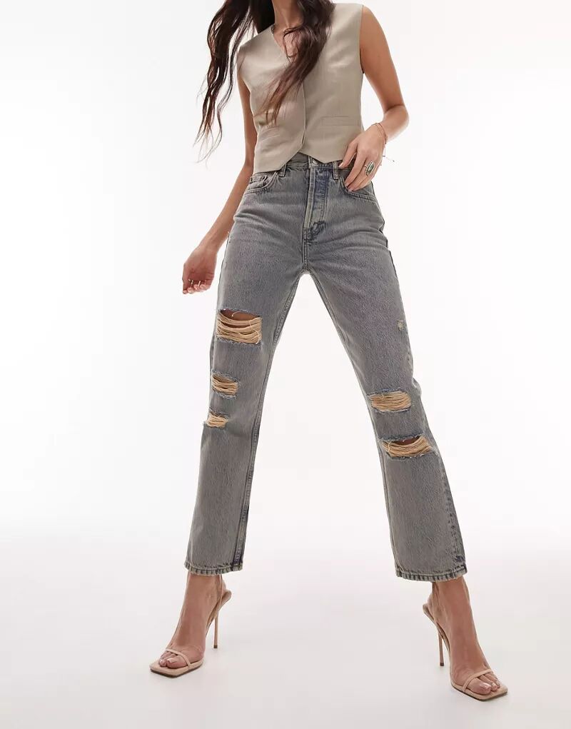 Рваные джинсы Topshop Editor в аутентичной потертости фотографии