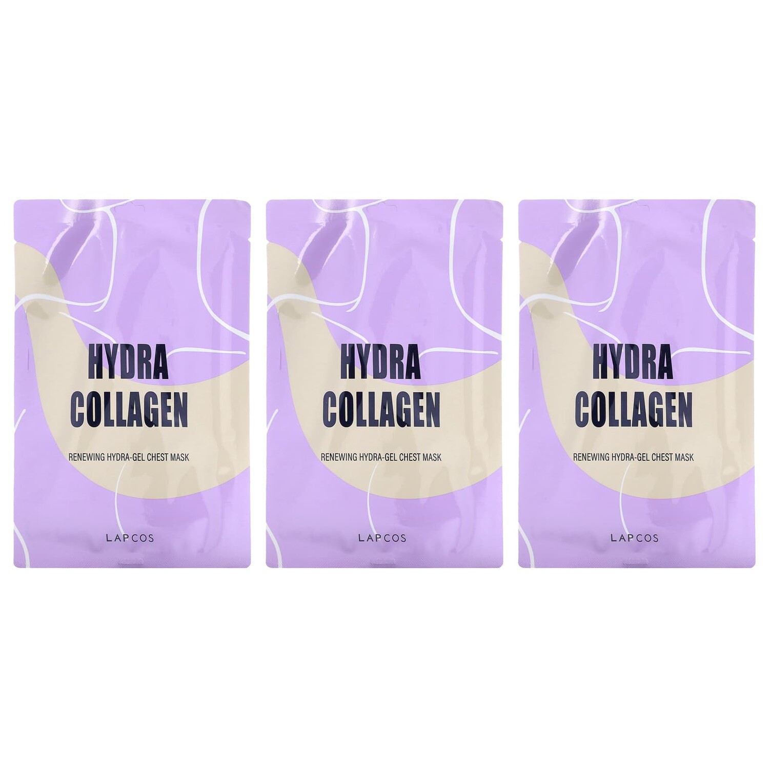 

Hydra Collagen, восстанавливающая гидрогелевая маска для груди, 5 шт. По 40 г (1,41 унции), Lapcos