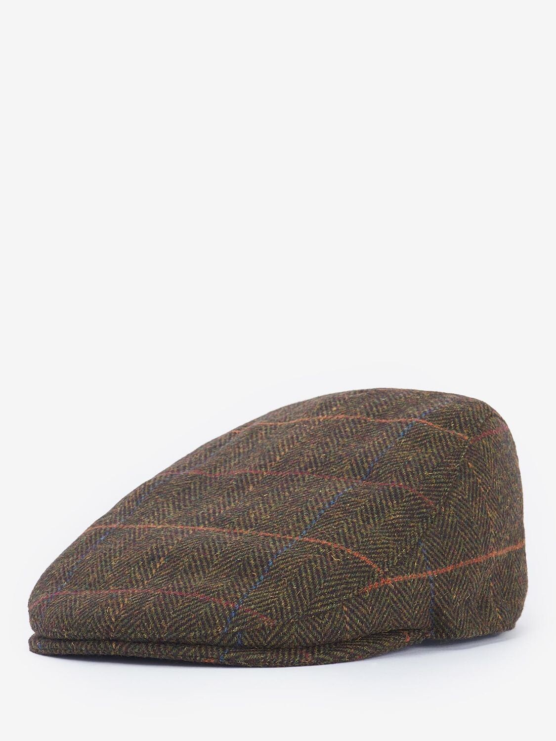 

Плоская кепка Cheviot с рисунком елочка Barbour, оливковое
