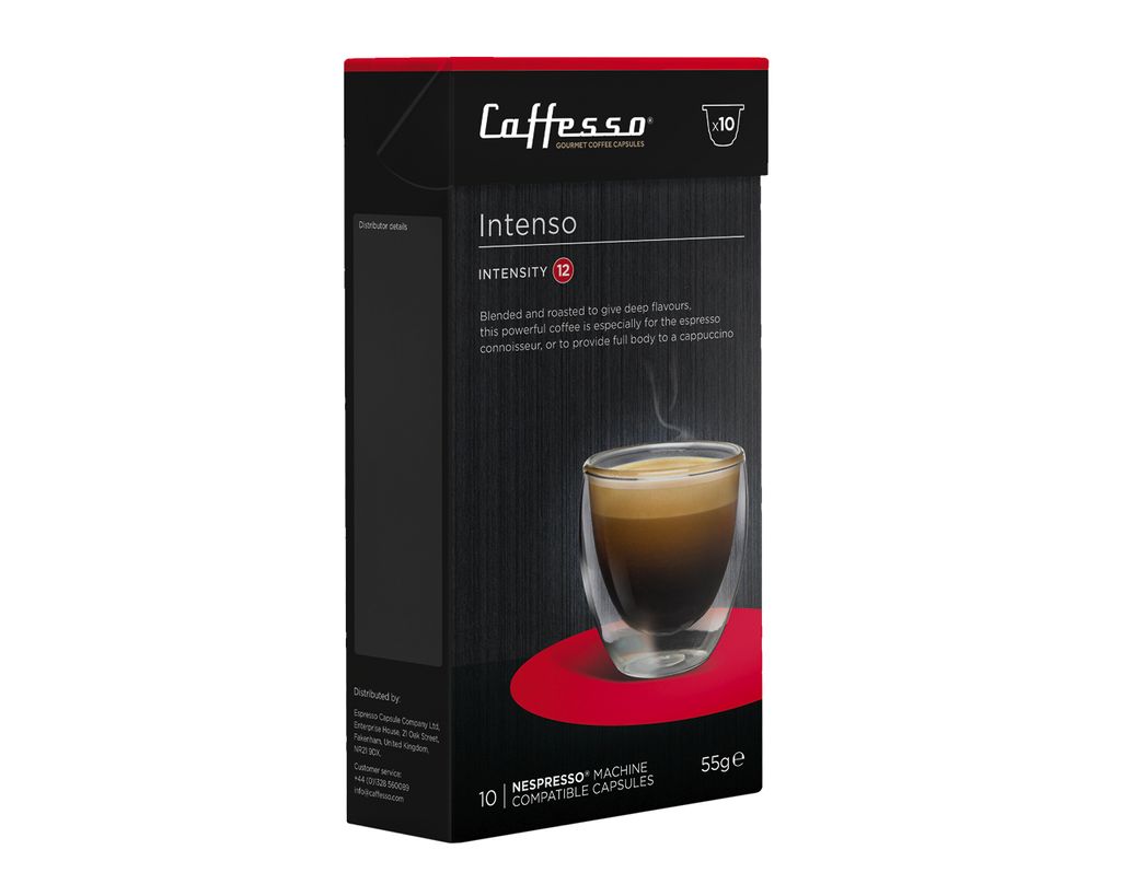 

Caffesso Intenso Pack из 10 капсул, 100% совместимых с кофемашинами Nespresso, DeLonghi и Krups.