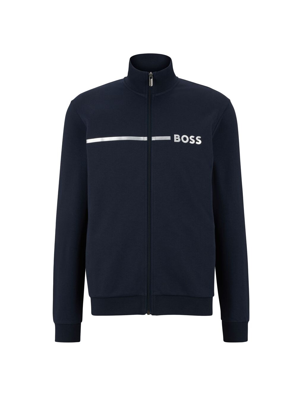 

Куртка для дома из смесового хлопка с полосками и логотипом BOSS, зеленый
