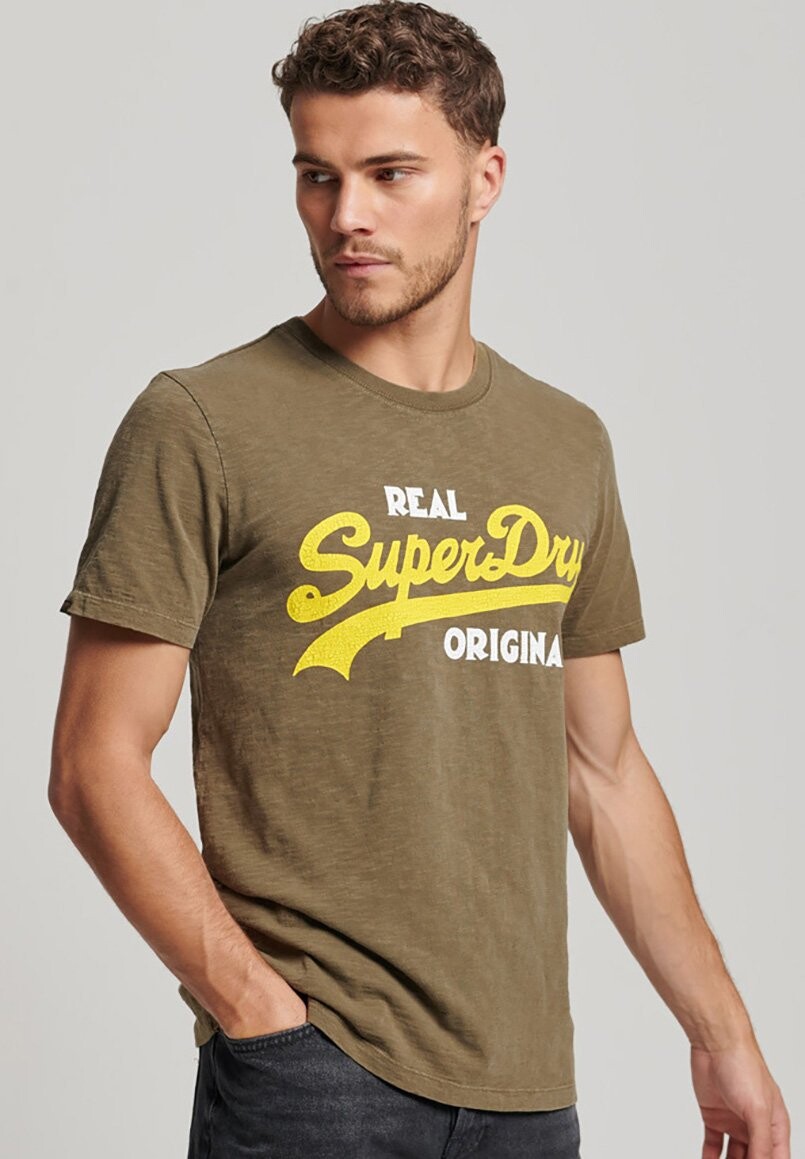 

Футболка с принтом Superdry, хаки