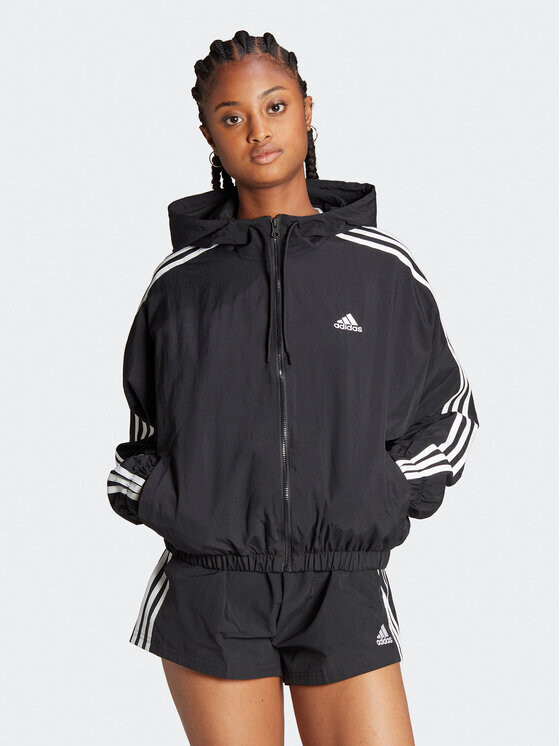 

Ветровка свободного кроя Adidas, черный
