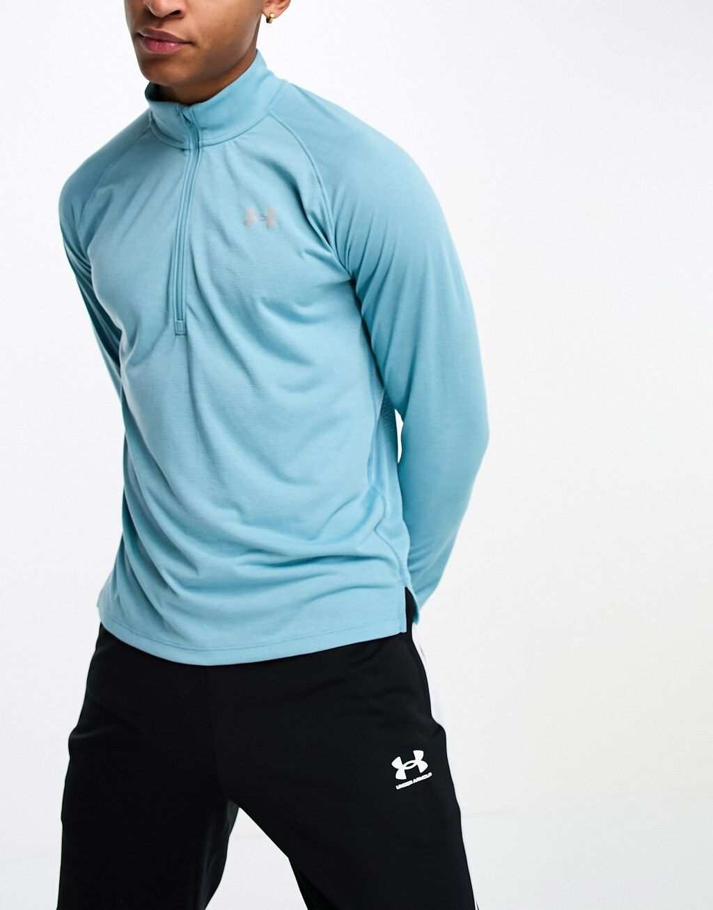 

Синяя толстовка на молнии с половиной молнии Under Armour Streaker