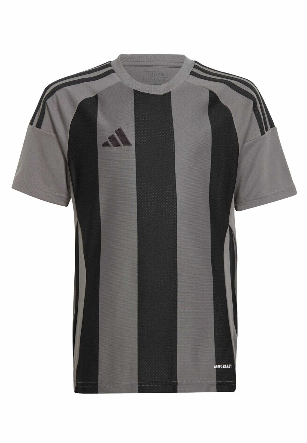 Футболка с принтом Striped Adidas, цвет team grey four black
