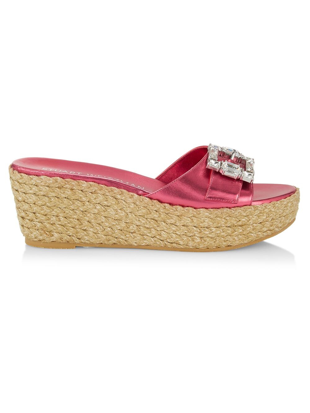 

шлепанцы Saint Tropez на танкетке с пряжкой Stuart Weitzman, розовый