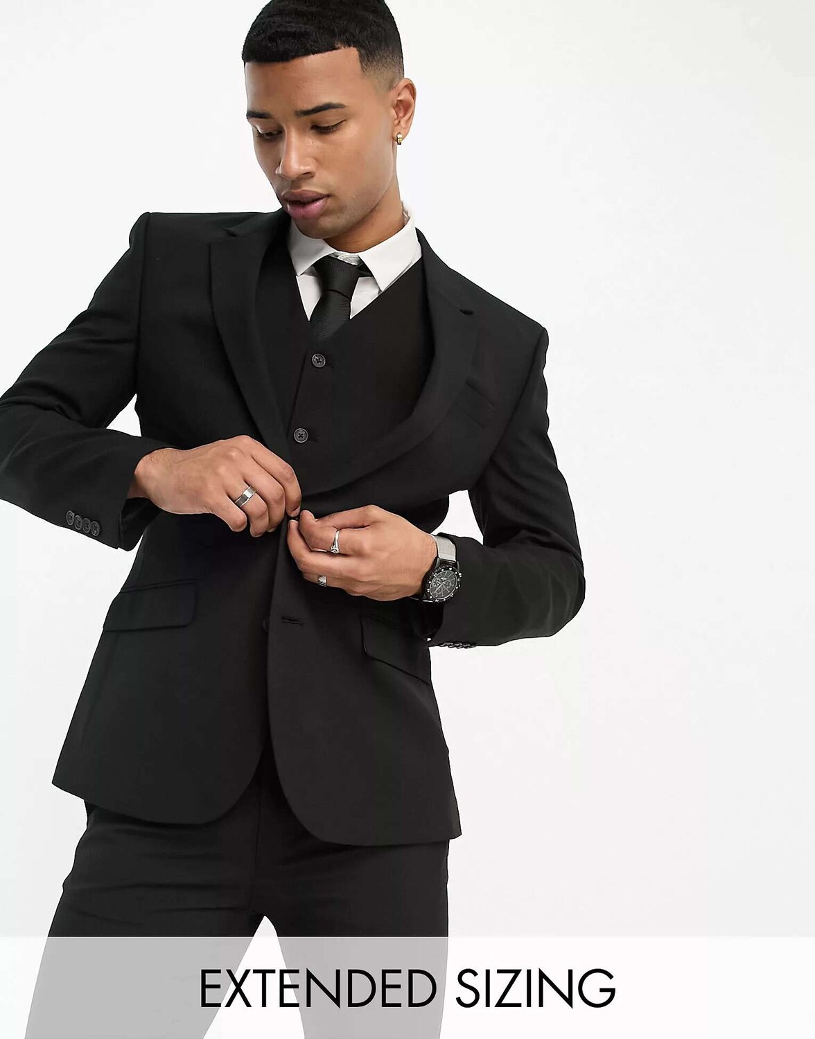 

Черный тонкий пиджак ASOS