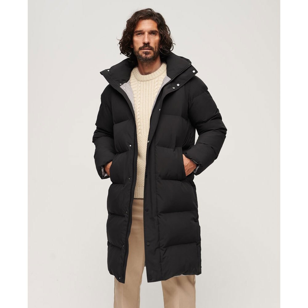 

Пуховик Superdry Longline, черный