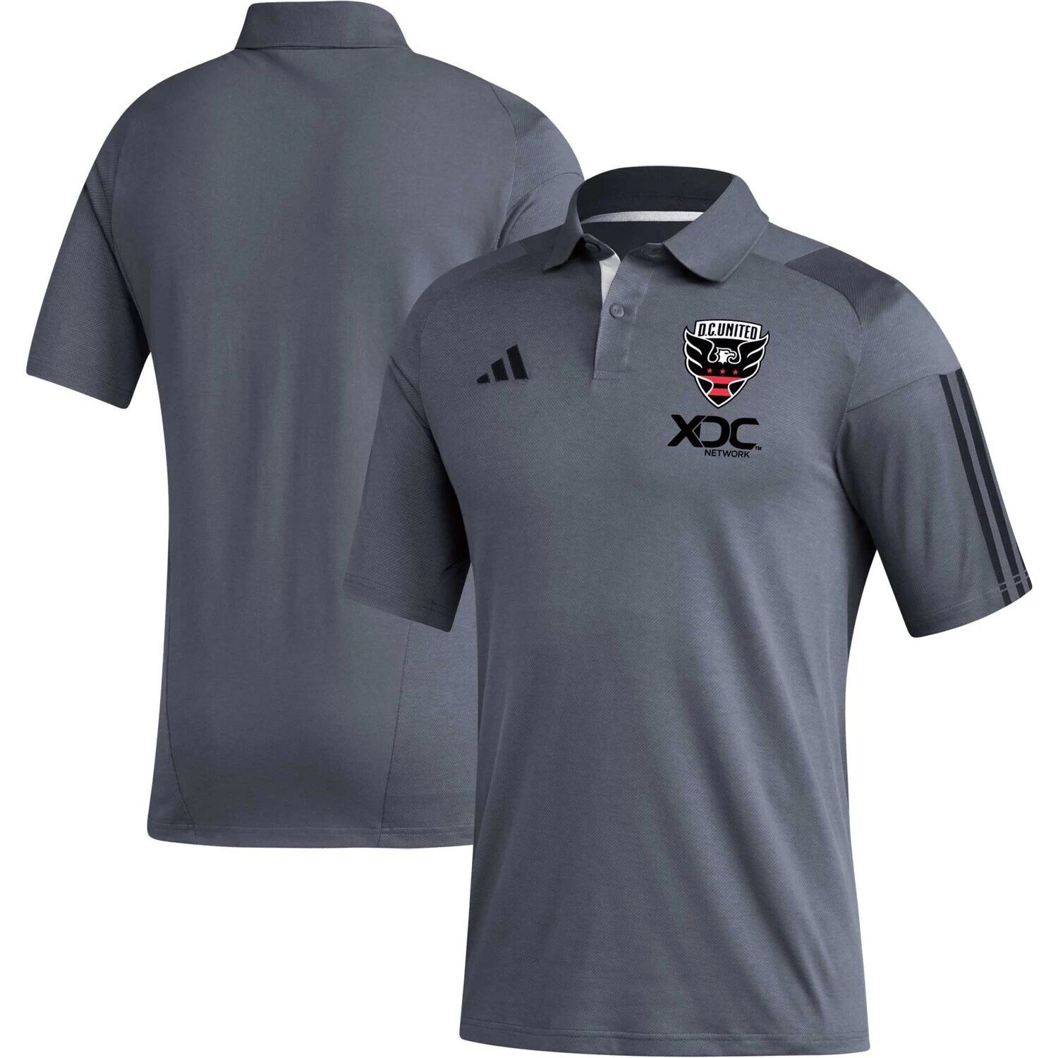 

Мужская серая футболка-поло для тренировок DC United 2023 adidas