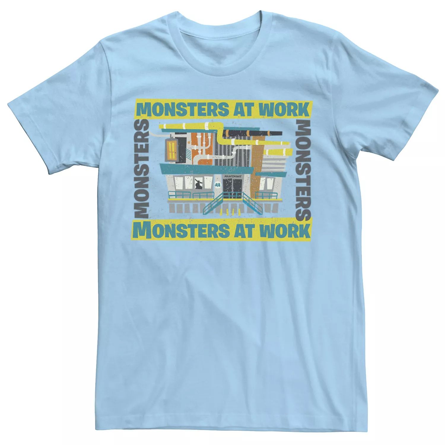 Мужская футболка с логотипом Disney/Pixar Monsters At Work Building Licensed Character мужская футболка cyberpunk 2077 building licensed character