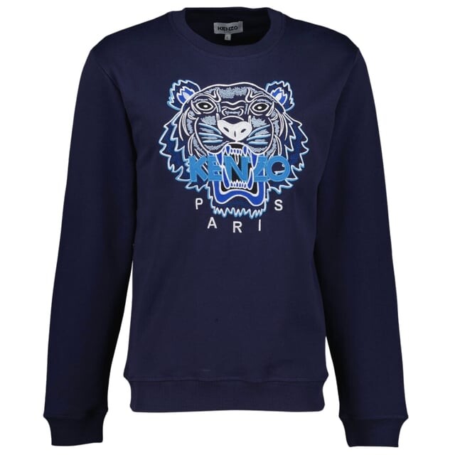 

Свитер моряка с вышивкой в виде университетского тигра Kenzo, синий