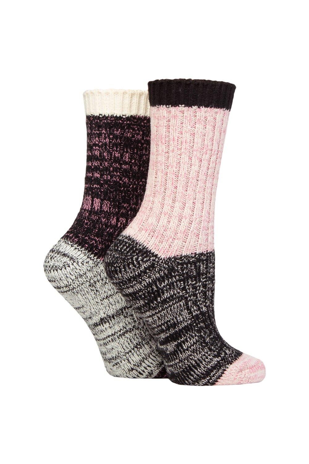 

2 пары бархатных мягких носков в рубчик SOCKSHOP, розовый