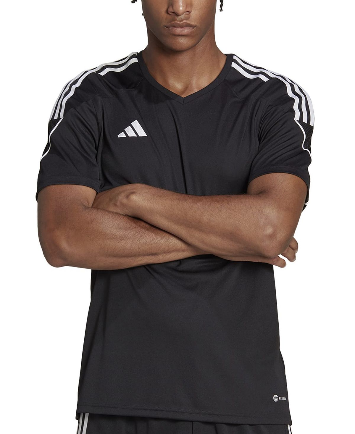 Мужская футболка узкого кроя с 3 полосками Tiro 23 League Performance adidas футбольный мяч adidas tiro league j290 fs0371 р р 4 белый